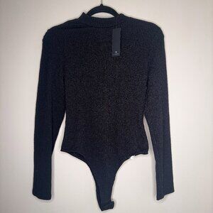 Lulu's High Neck Bodysuit Black Medium